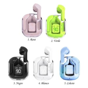 Auriculares Inalámbricos Ultrapods Max con Diseño Transparente, Bluetooth 5.3 y Control Táctil Inteligente